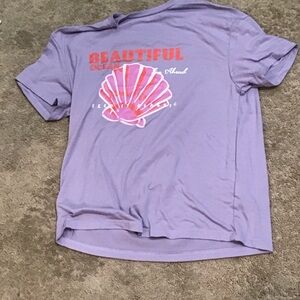 Purple T-Shirt with Shell Design